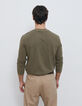 Hellkhaki Herrenshirt mit Tunikakragen-3