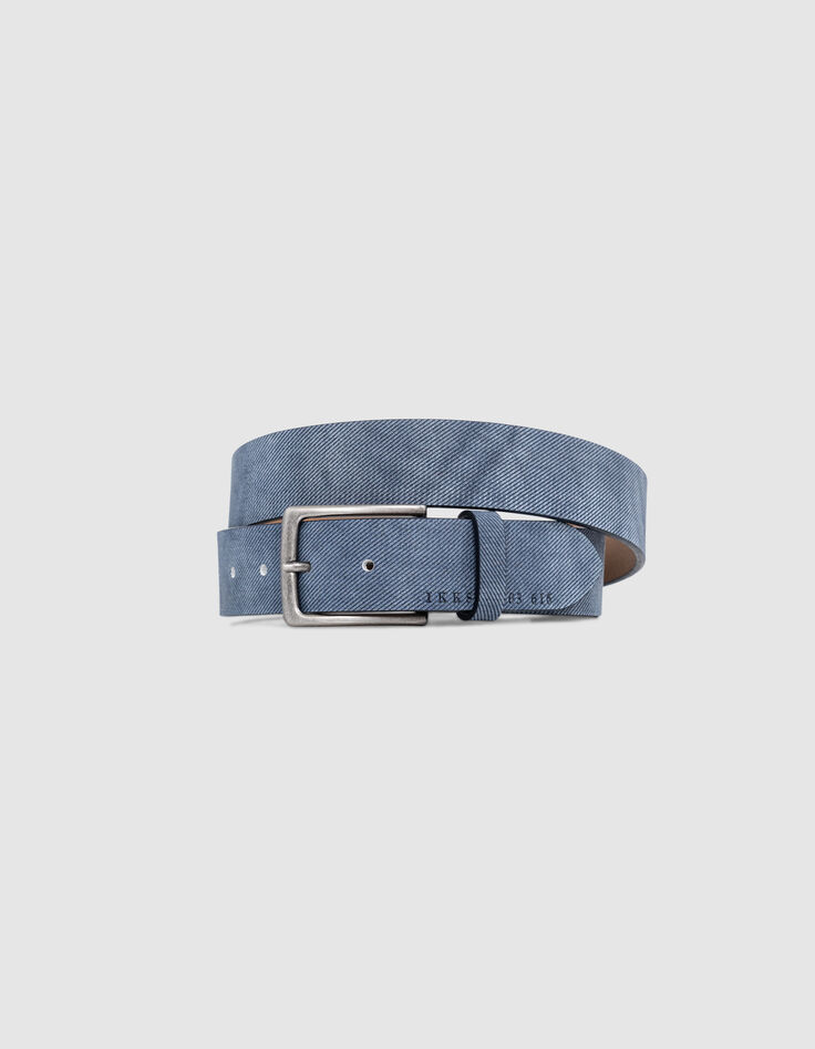Ceinture marine cuir Homme-1