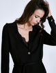 Manteau long tricot femme-5