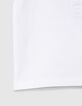 Baby boys’ white organic cotton polo shirt, IKKS logo-4