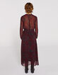Langes Damenkleid aus voile, Red-Snake-und-Ketten-Print-2