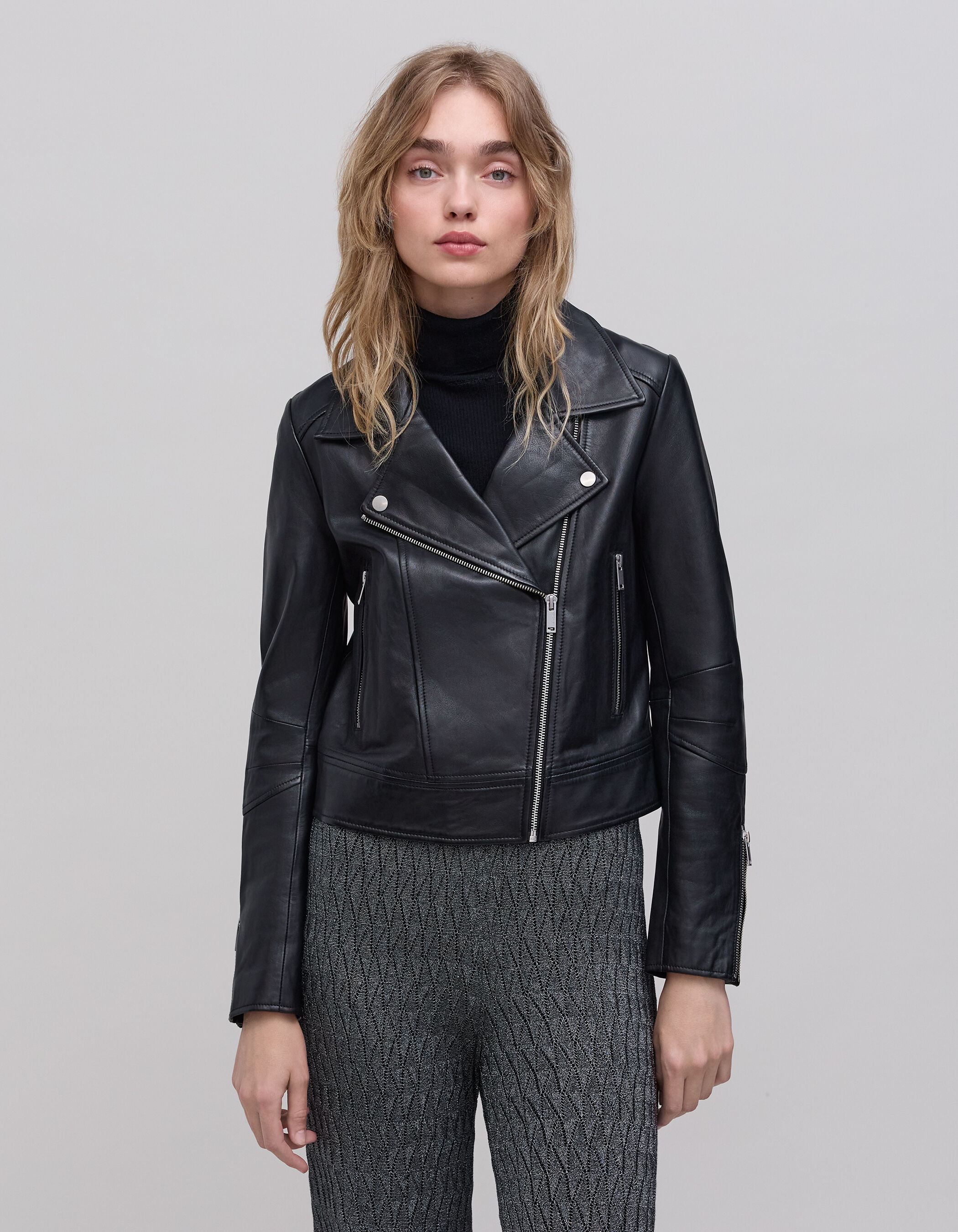 Women s leather jacket IKKS