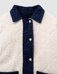 Veste réversible en jean brut et sherpa fille-3