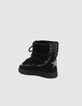 Women’s black INUIKII x IKKS suede fleece-lined boots-3