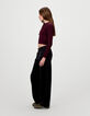 Schwarze weite Mädchenjeans-1