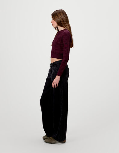 Schwarze weite Mädchenjeans - IKKS