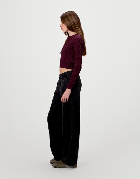 Jean large noir fille - IKKS
