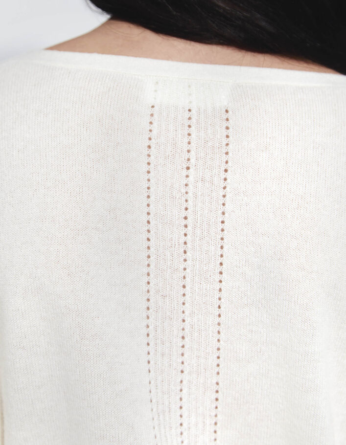 Pure Edition – Women’s ecru pure cashmere knit cardigan - IKKS