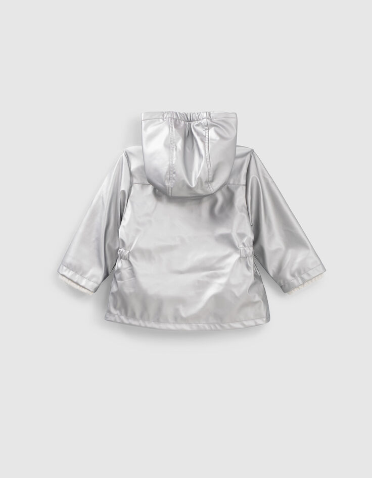Baby girls’ silver rubber parka-2