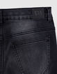 Boys’ worn-out black slim jeans with repaired holes-6