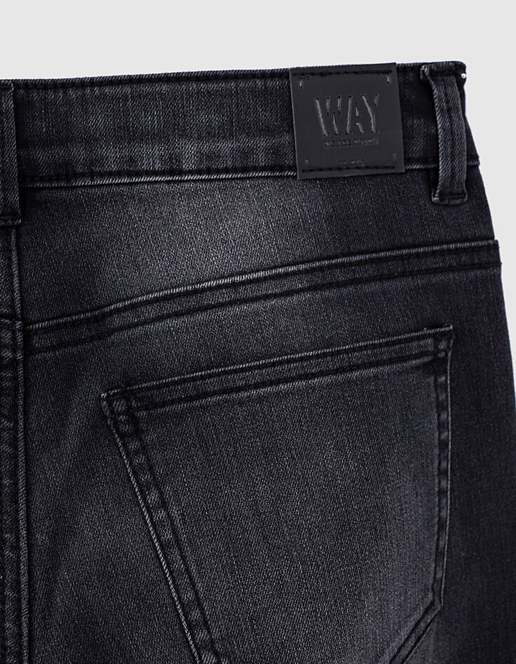 Boys’ worn-out black slim jeans with repaired holes-6 Boys’ worn-out black slim jeans with repaired holes-6