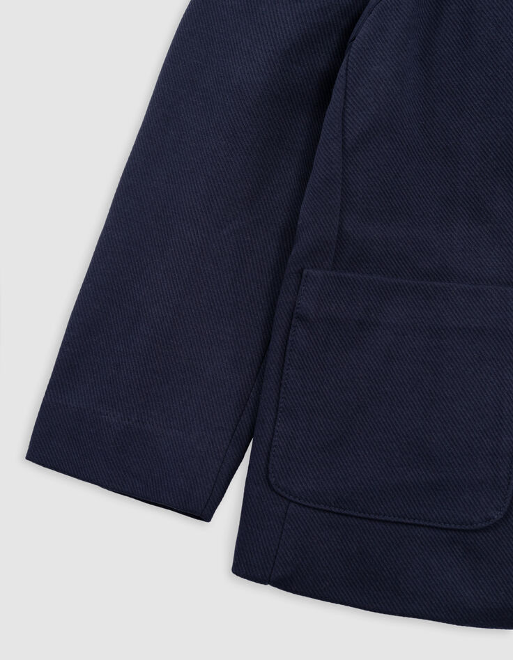 Boys' navy suit jacket with removable piping-4