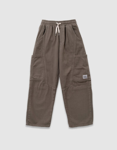 Pantalon barrel kaki esprit battle gar&ccedil;on - IKKS
