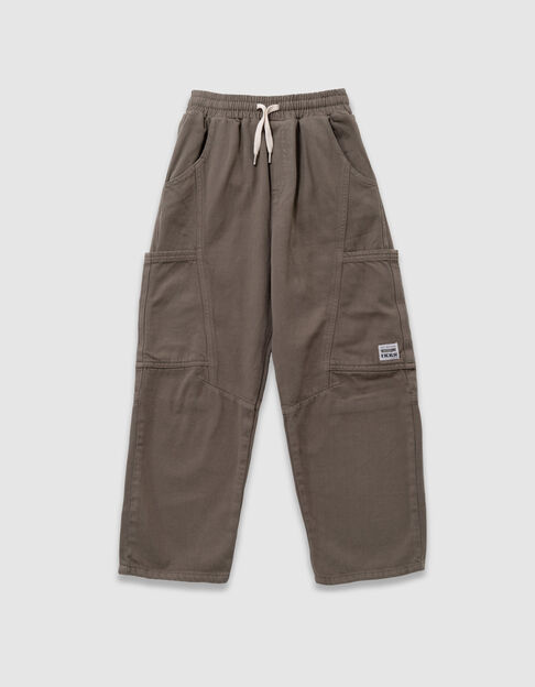 Pantalon barrel kaki esprit battle gar&ccedil;on - IKKS