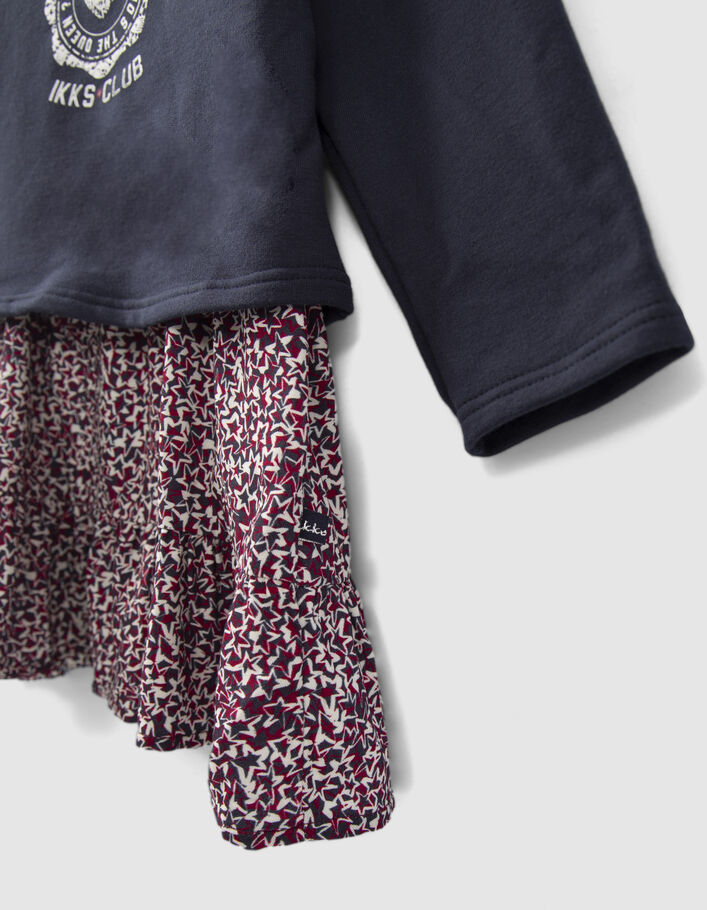 Baby girls’ 2-in-1 star print dress with sweatshirt-6