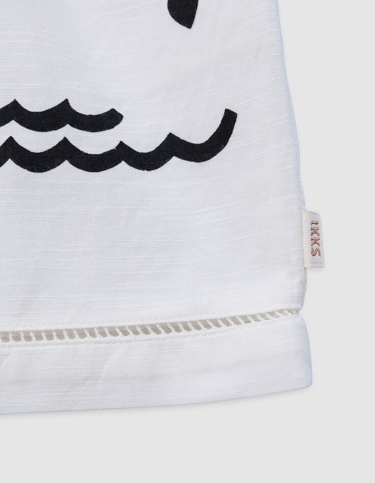 Short blanc imprimé maxi motifs fille-8