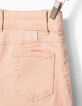 Short en jean rose poudré à poches dentelle fille-5