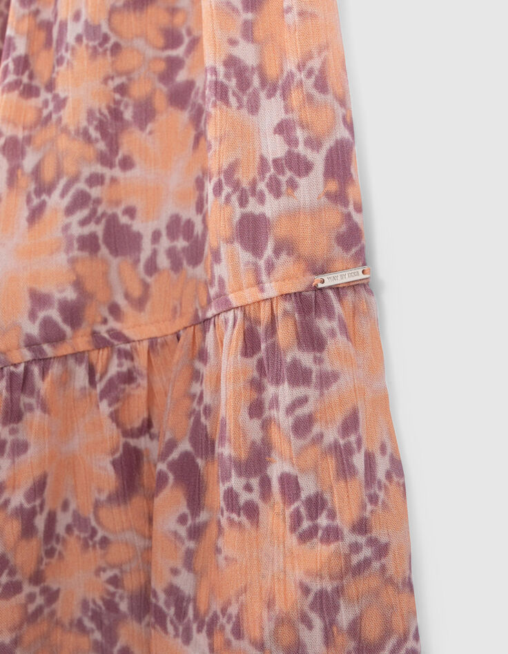Lichtpaarse jurk print psychedelische bloemen meisjes-5