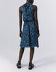 Marineblaues Damenkleid mit psychedelischem Blumenprint-2