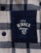 Baby boys’ ecru shirt with navy checks-4