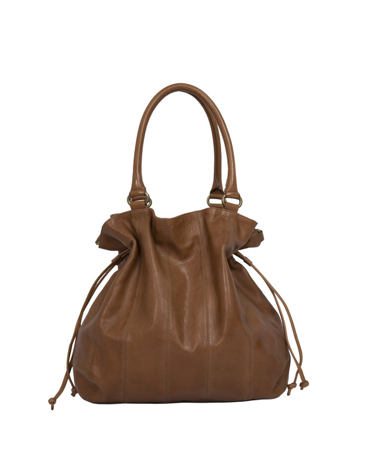 Sac en cuir camel femme-1