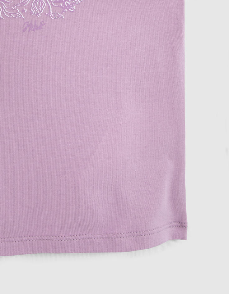 Mädchen-T-Shirt mit Schriftzug und Tüllärmeln-4