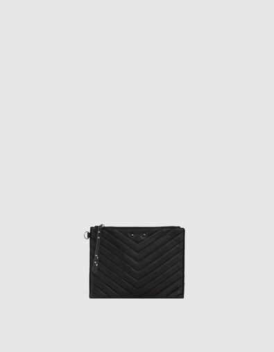 Women’s 1440 POCKET RESCUE quilted chevron leather pouch - IKKS