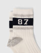 Jungensocken in Marineblau, Weiß und Blau-4
