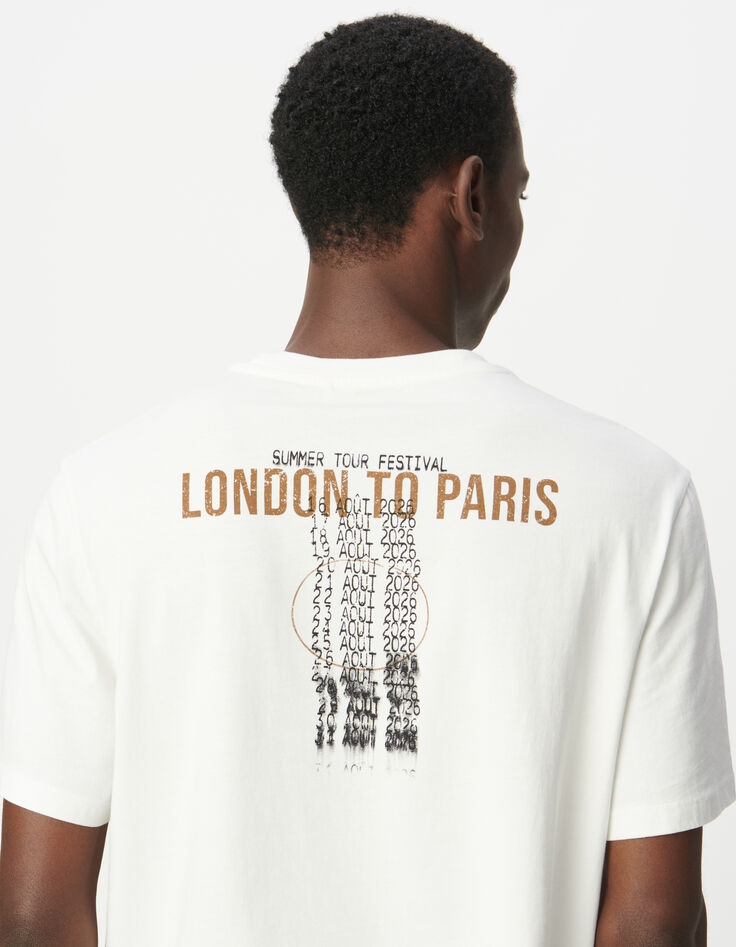 T-shirt blanc maxi visuel dos Homme-5