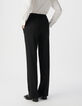 Pantalon de tailleur noir ajusté maille Milano Femme-4