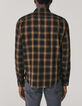 Men&rsquo;s black checked motif REGULAR shirt-3