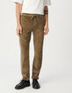 Jogpant beige fonc&eacute; velours c&ocirc;tel&eacute; Homme-2
