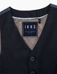 Boys’ navy suit waistcoat -6