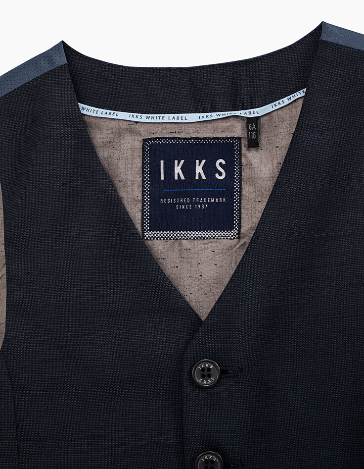 Boys’ navy suit waistcoat -6