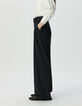 Pantalon de tailleur marine large rayures tennis Femme-3