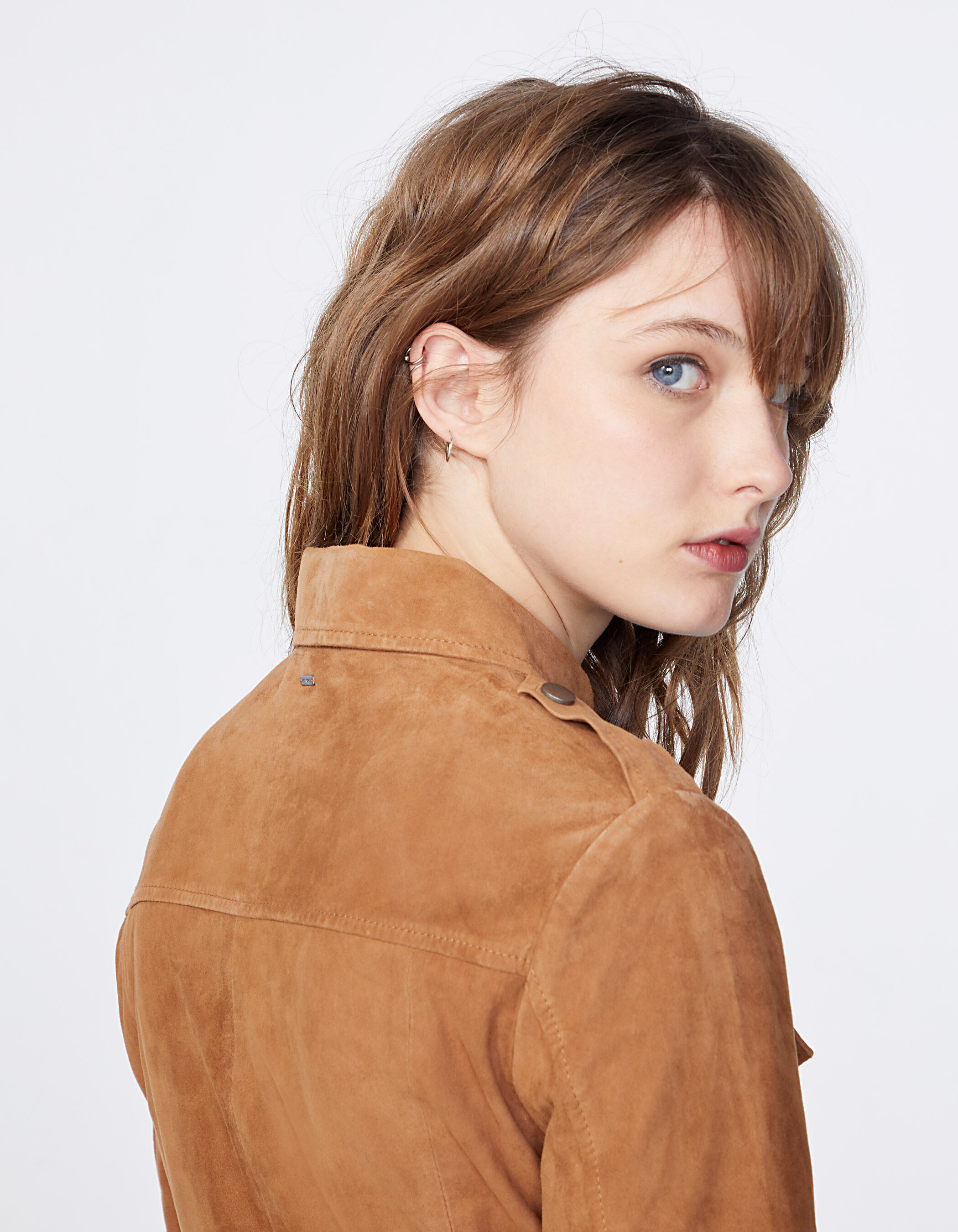 Veste saharienne cuir femme on sale