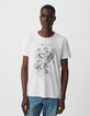Men’s white organic cotton T-shirt with angel-guitarist-1