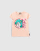 T-shirt DRAGON BALL rose visuel Bulma phosphorescent fille-1