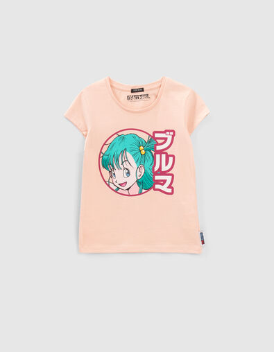 Roze T-shirt DRAGON BALL fluorescerende opdruk Bulma - IKKS