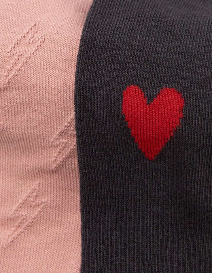 Leotardos de punto rosa y gris para bebé niña-7 Leotardos de punto rosa y gris para bebé niña-7