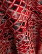 Women’s poppy red long dress with check print-8