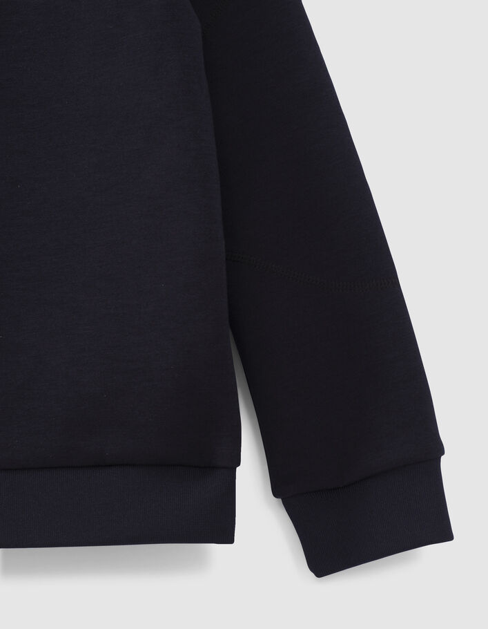 Marineblaues sweatshirt mit geprägtem Schriftzug - IKKS