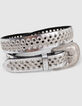 Ceinture cuir silver œillets silver Femme-3