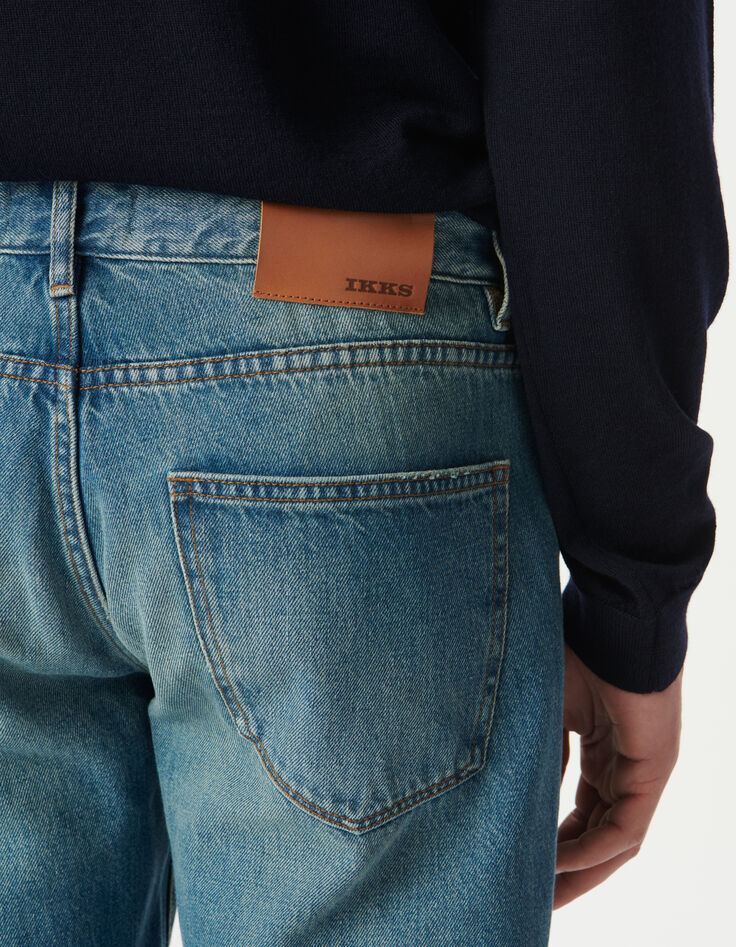 Jean droit bleu délavé Serge Homme-4