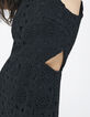 Vestido negro ganchillo forro aberturas laterales mujer-3