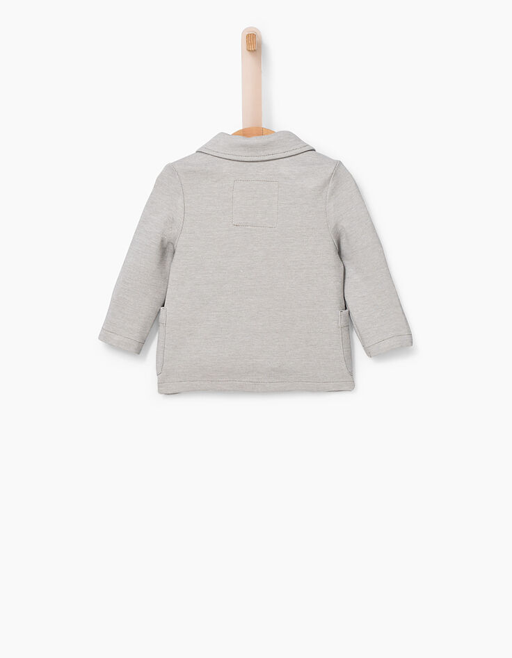 Baby boys' grey semi-plain suit jacket-3