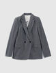 Chaqueta de traje de mujer espiga-11