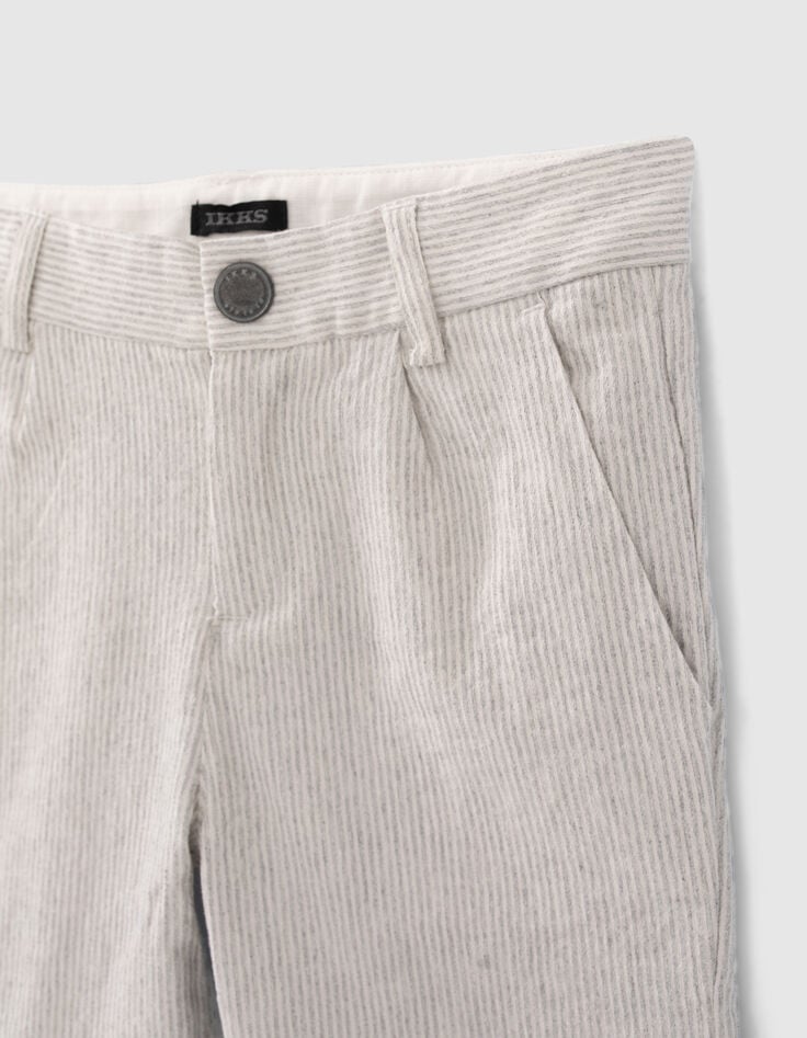 Bermudas traje beige rayas ni&ntilde;o-3