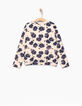 Sweat rose poudré imprimé fleurs GIRL PWR fille-2