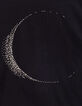 Black T-shirt with moon embroidery-5